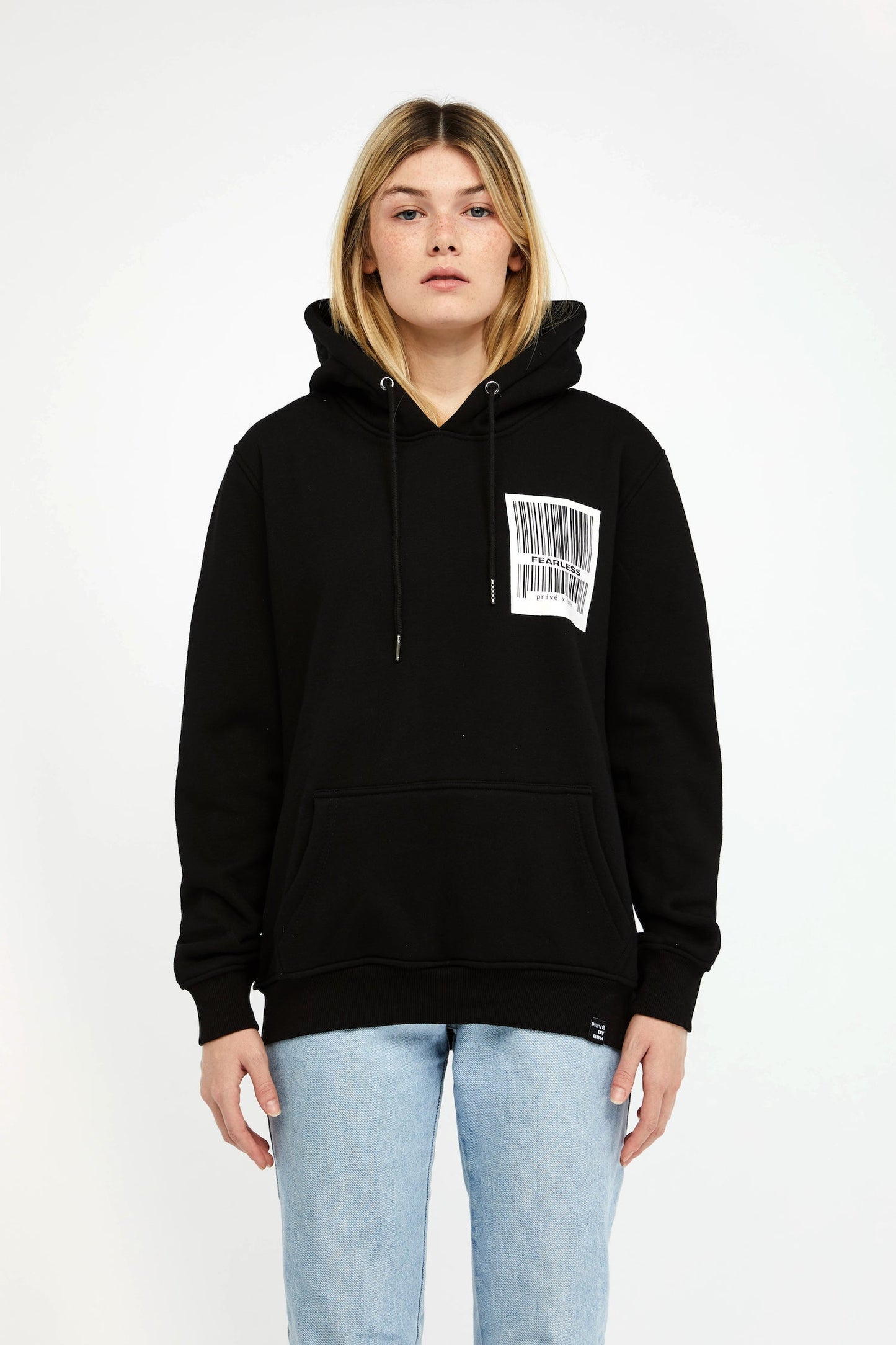 WOMEN BARCODE HOODIE - BLACK