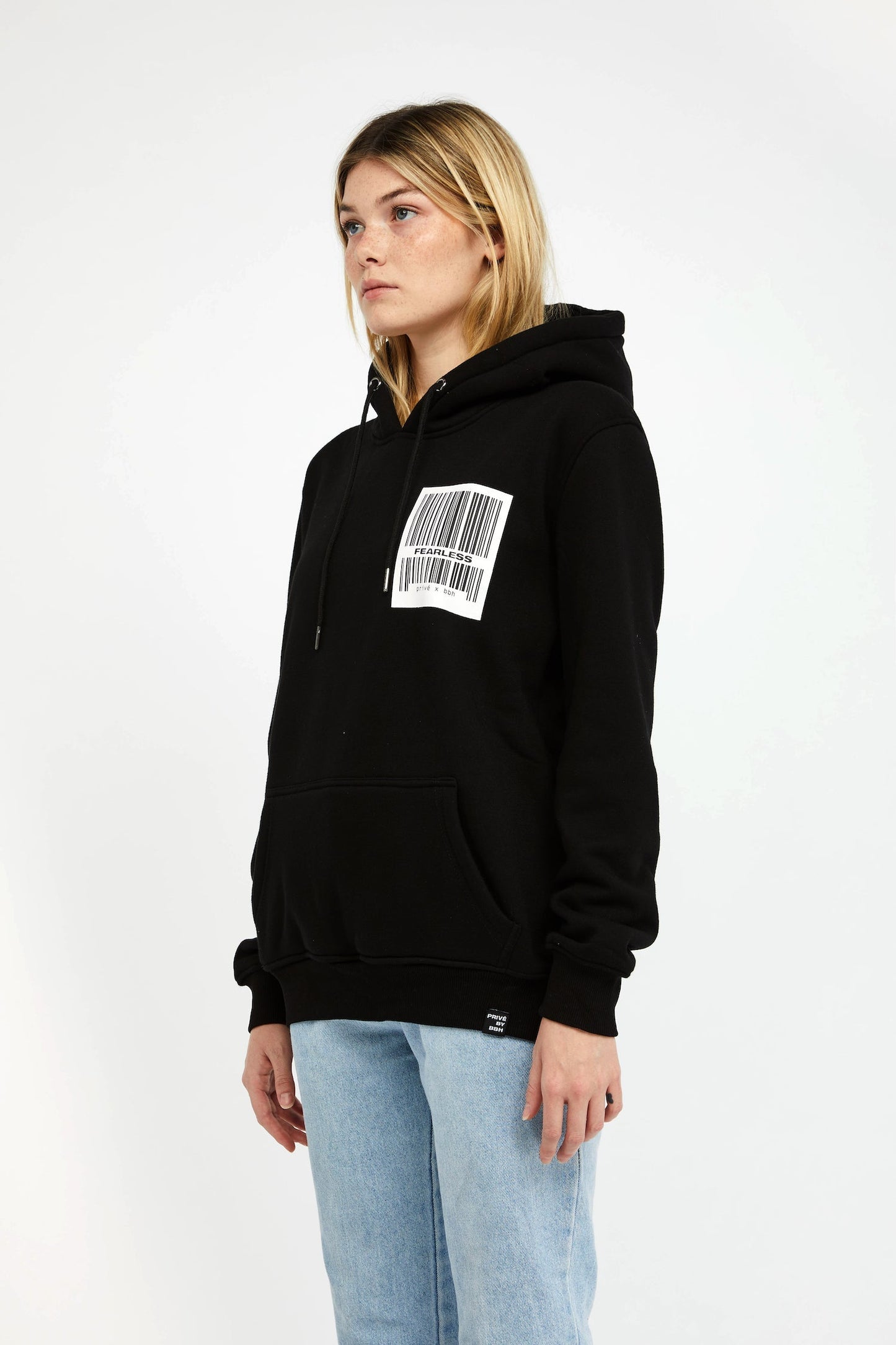 WOMEN BARCODE HOODIE - BLACK