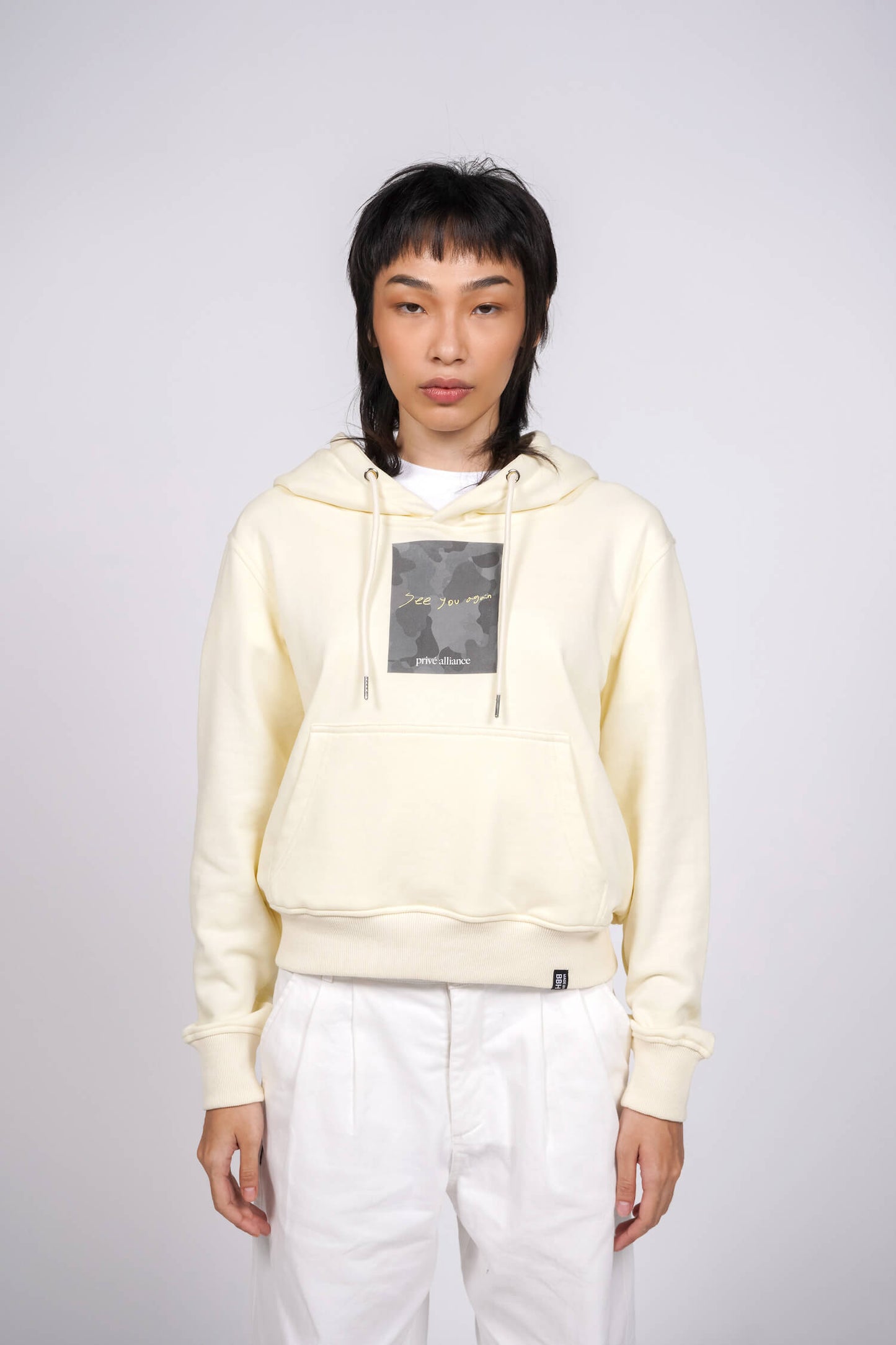 WOMEN SEE YOU AGAIN HOODIE - LIGHT YELLOW