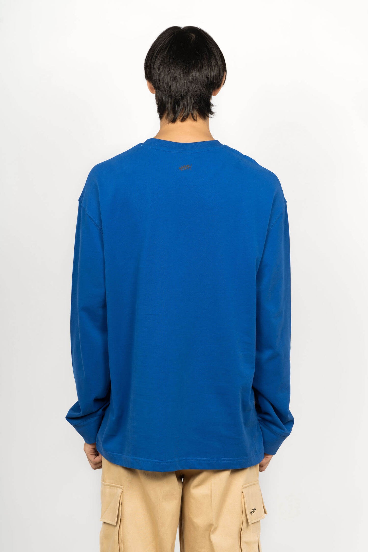 MEN TONAL LONG SLEEVE T-SHIRT - BLUE