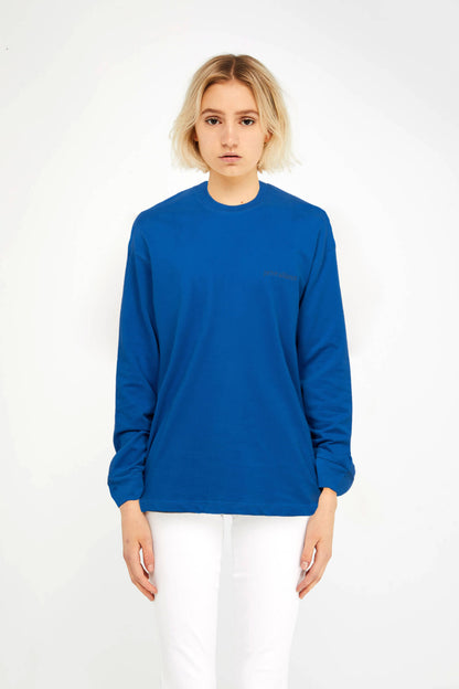 WOMEN TONAL LONG SLEEVE T-SHIRT - BLUE