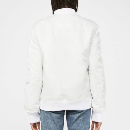 WOMEN FLIGHT BOMBER JACKET - WHITE