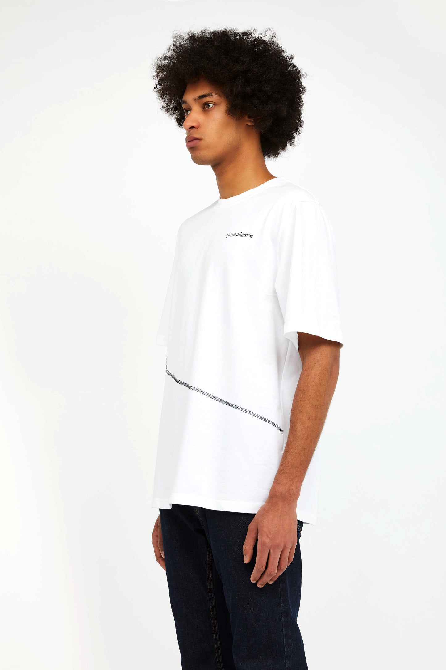 MEN CROSSOVER T-SHIRT - WHITE